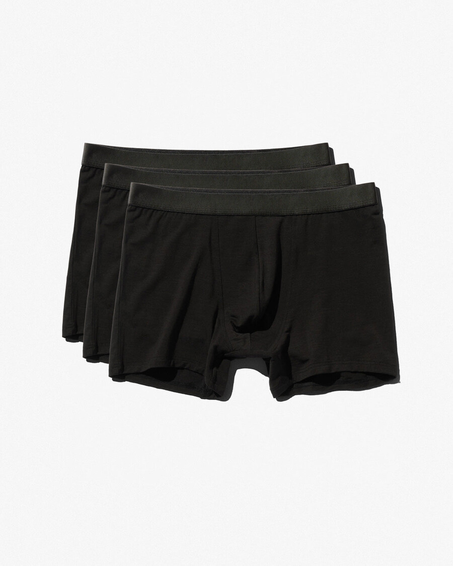 3 × boxer da uomo in misto lana merino neri acquista ora — cdlp