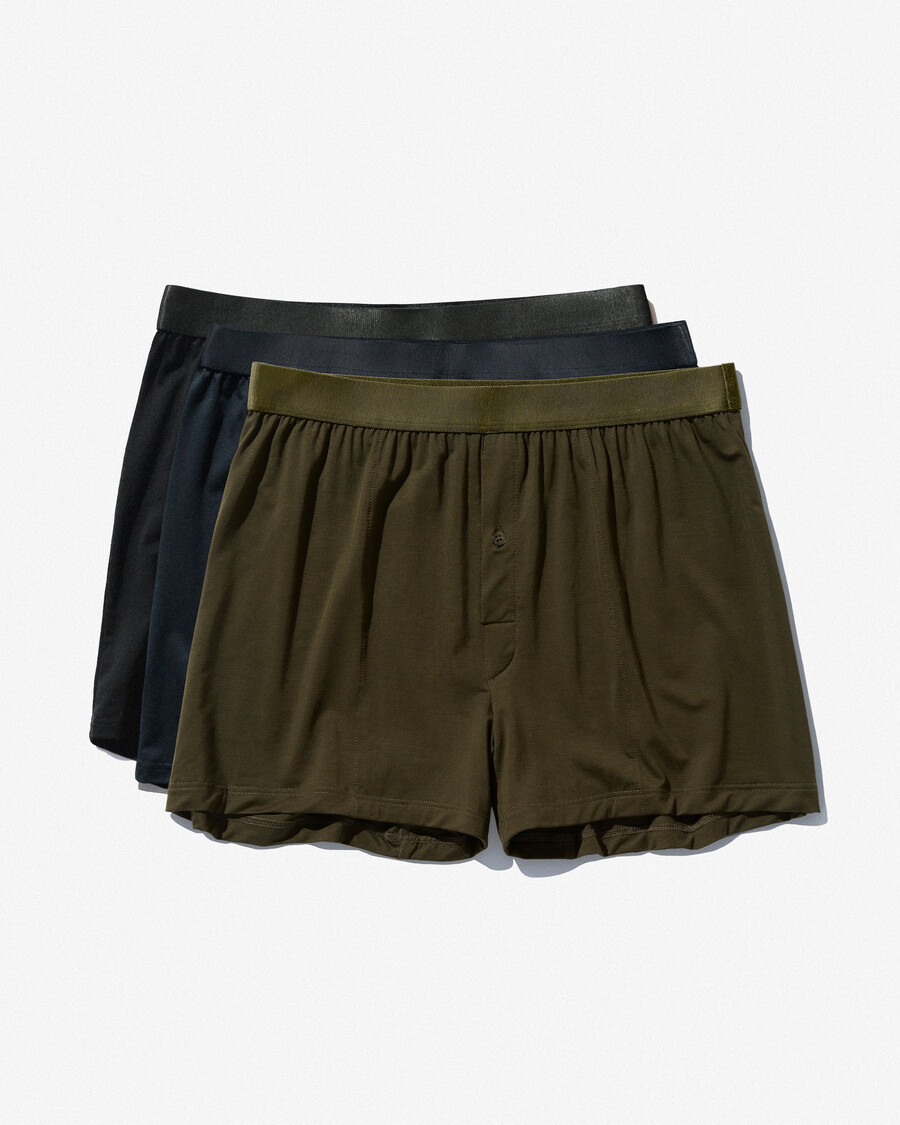 3 × boxer da uomo in nero verde oliva blu navy scuro acquista ora — cdlp