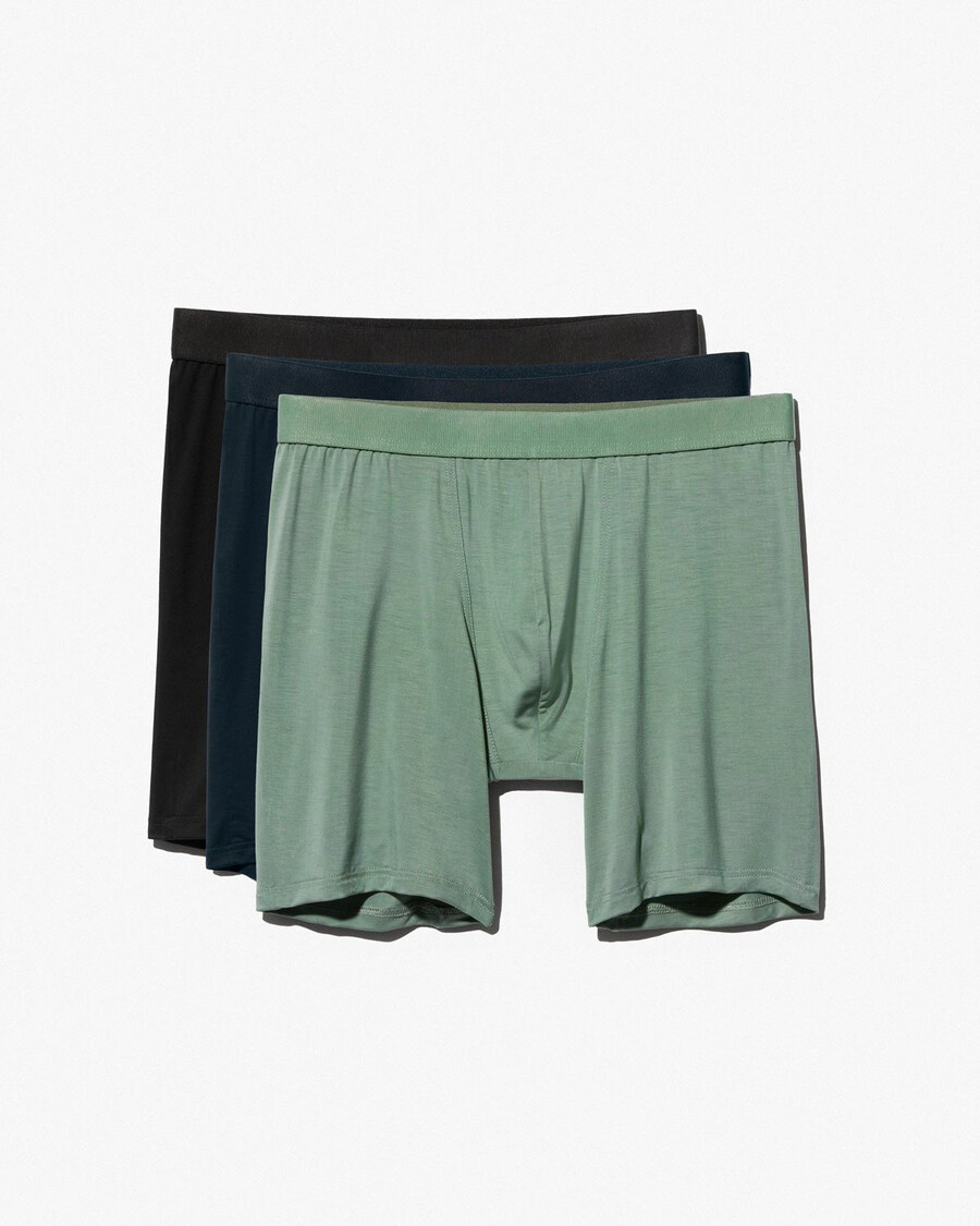6 × boxer lunghi da uomo in nero blu navy scuro salvia acquista ora — cdlp