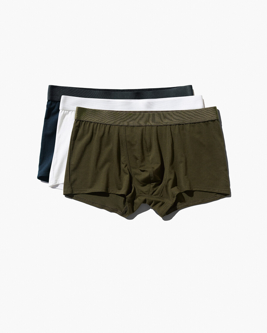 3 boxer da uomo in bianco verde oliva blu navy scuro acquista ora — cdlp