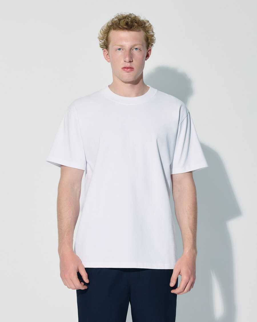 t-shirt da uomo in cotone rilassato bianca acquista ora — cdlp