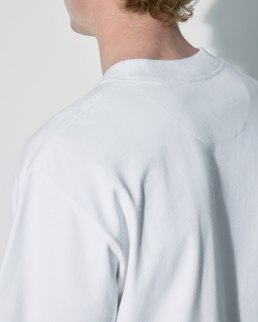 t-shirt da uomo in cotone rilassato bianca acquista ora — cdlp