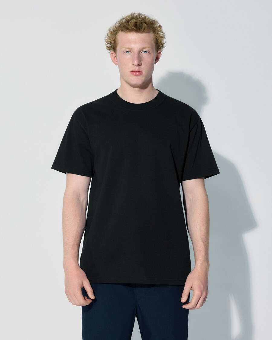 t-shirt da uomo in cotone rilassato nera acquista ora — cdlp