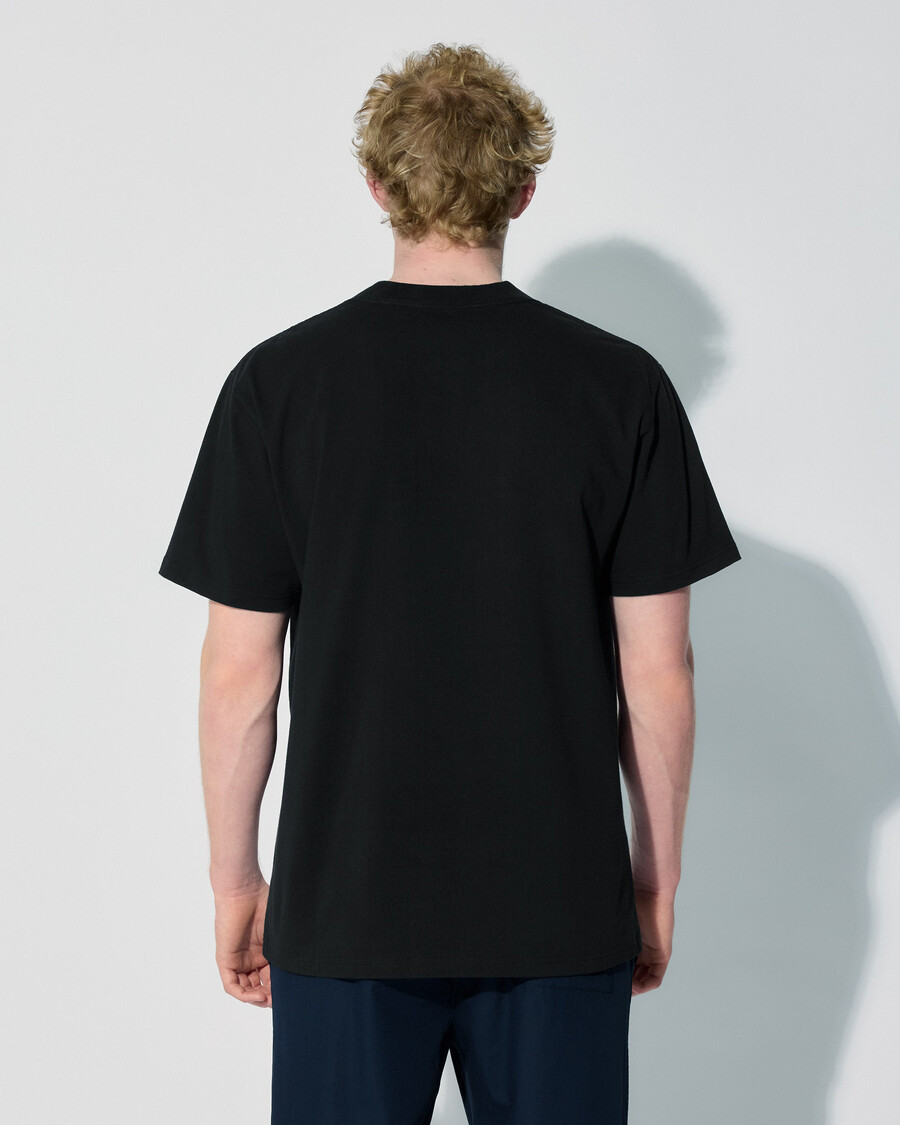 t-shirt da uomo in cotone rilassato nera acquista ora — cdlp