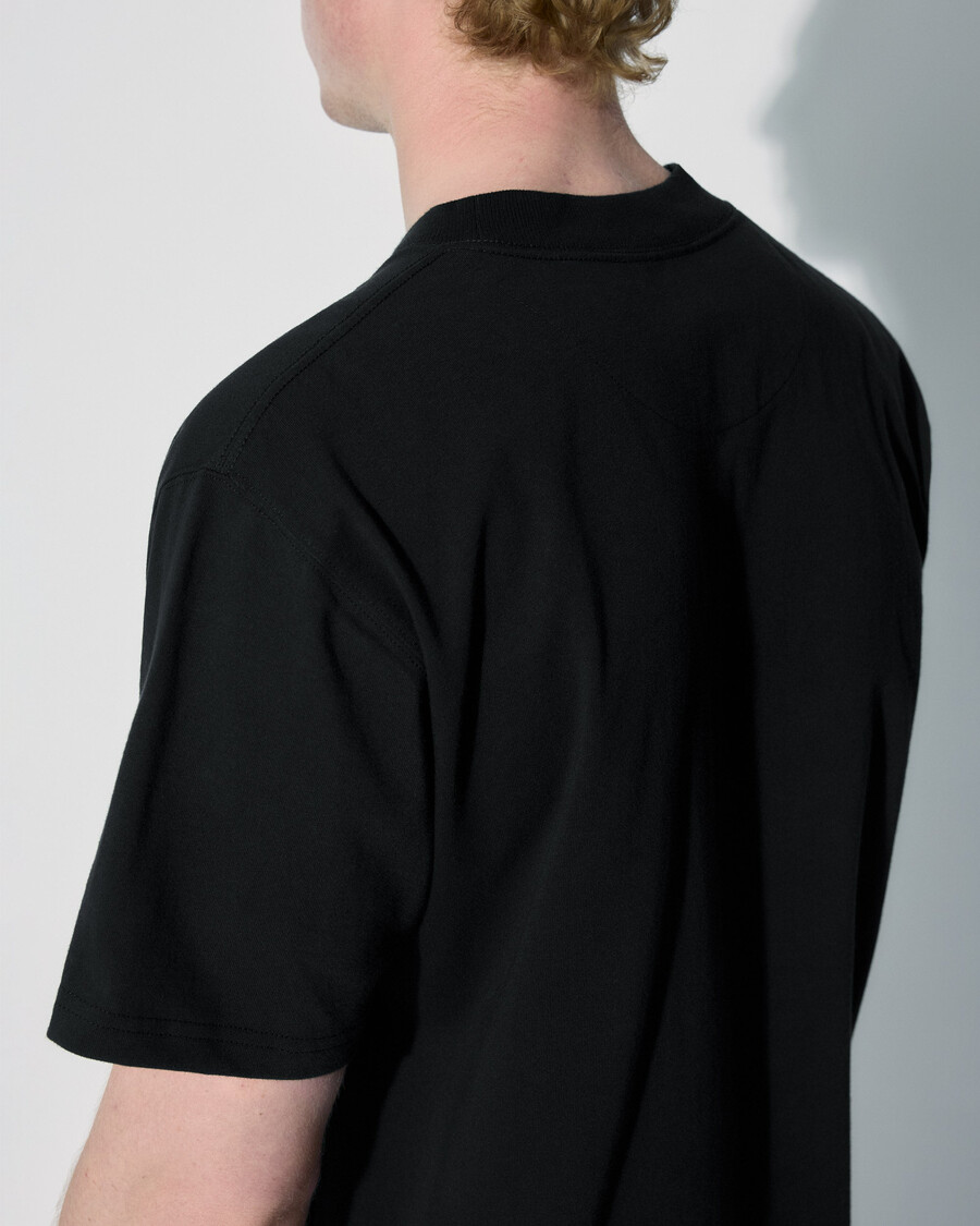 t-shirt da uomo in cotone rilassato nera acquista ora — cdlp