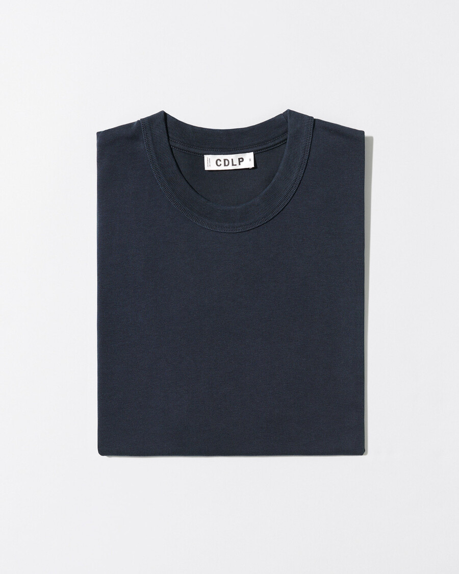 t-shirt pesante da uomo in blu navy scuro acquista ora — cdlp