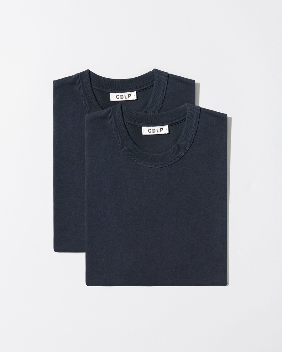 2 × maglietta pesante da uomo in blu navy scuro acquista — cdlp