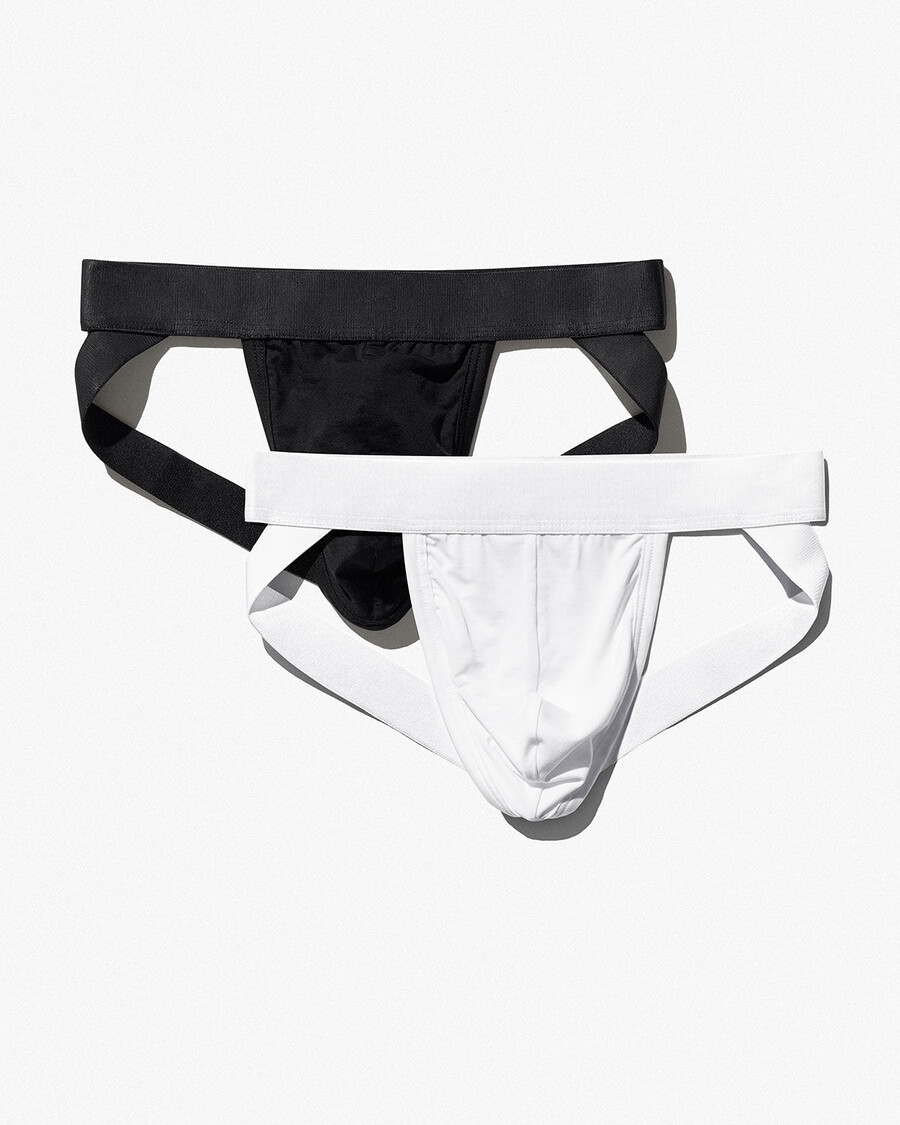 2 x jock strap da uomo in nero e bianco acquista ora — cdlp