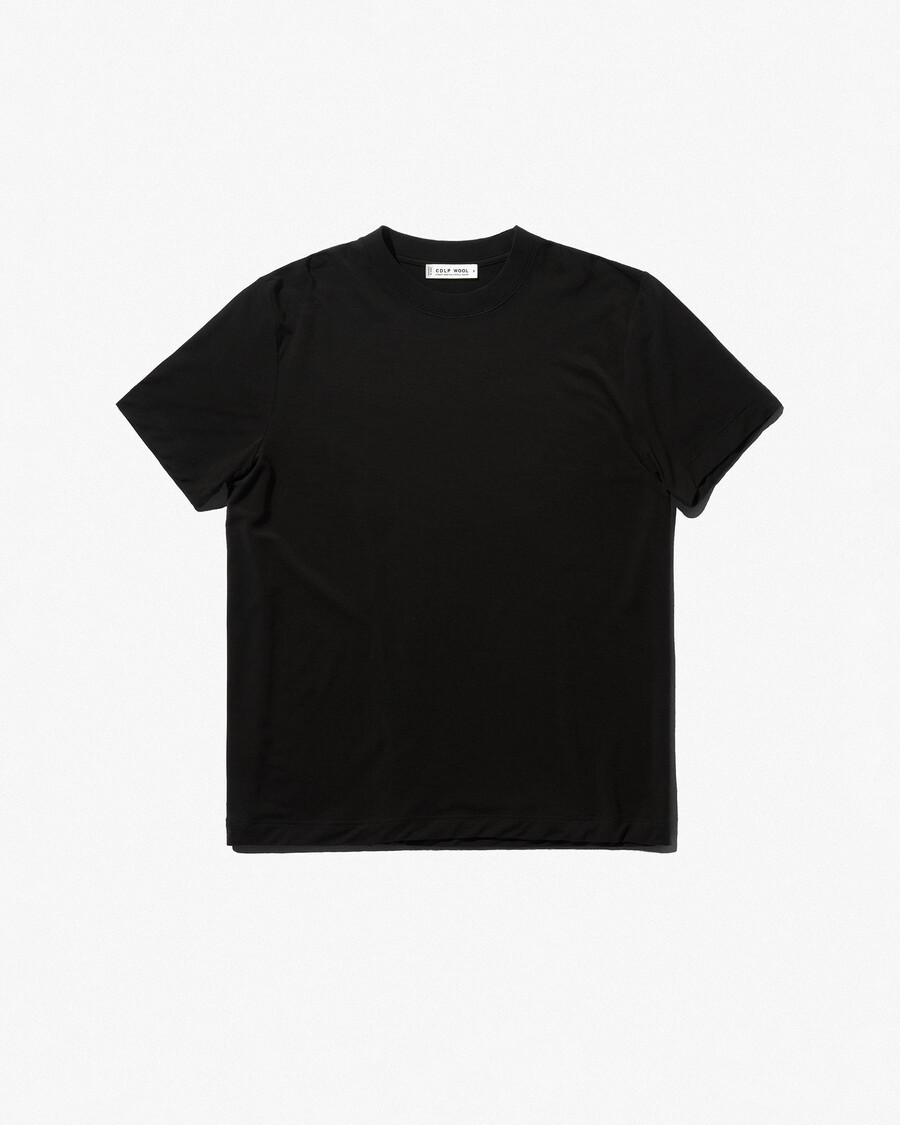 t-shirt da uomo in misto lana merino nera acquista ora — cdlp