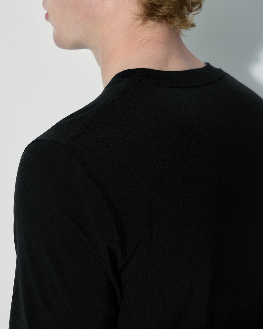 t-shirt da uomo in misto lana merino nera acquista ora — cdlp