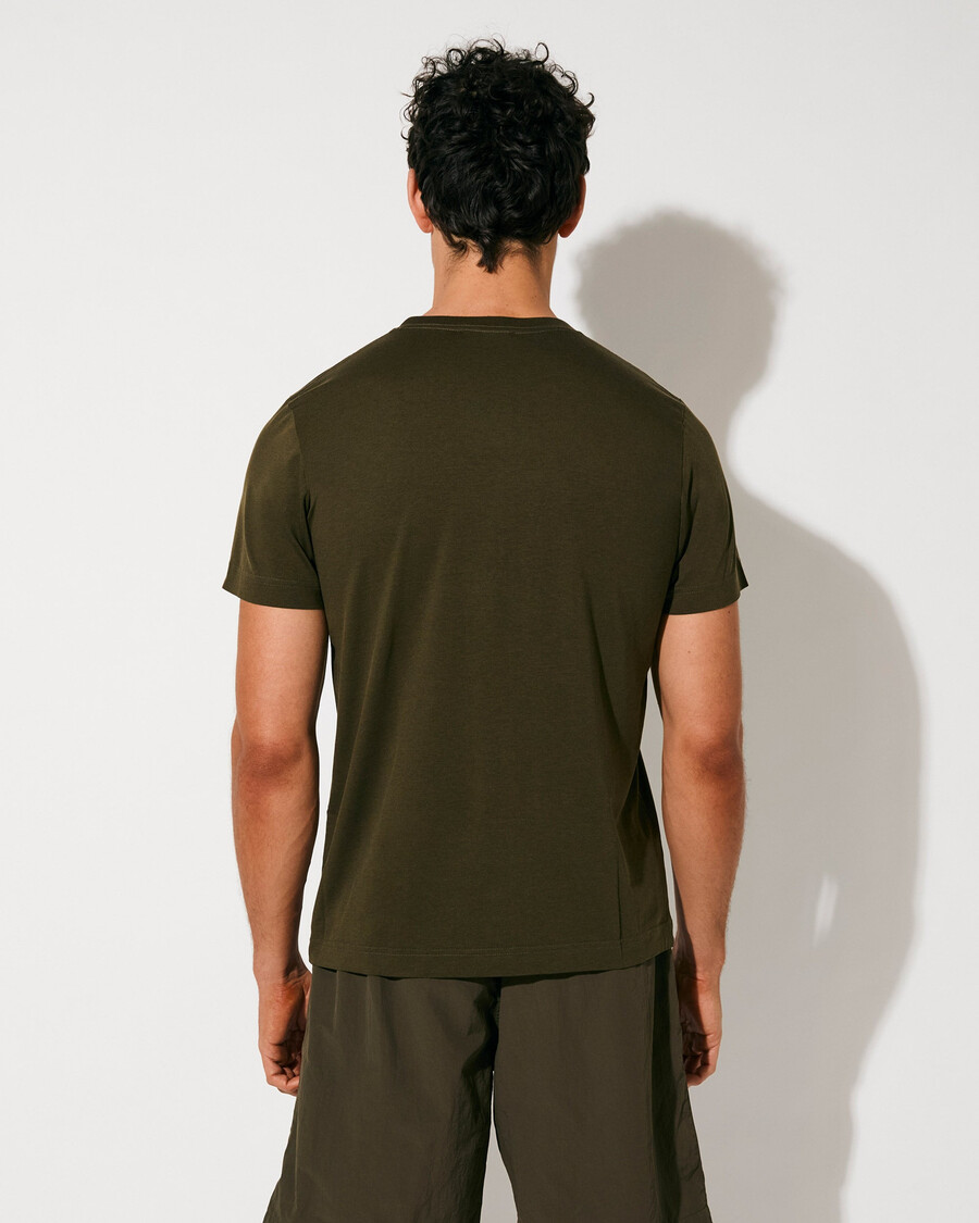 2 magliette da uomo di peso medio in nero e verde oliva acquista—cdlp