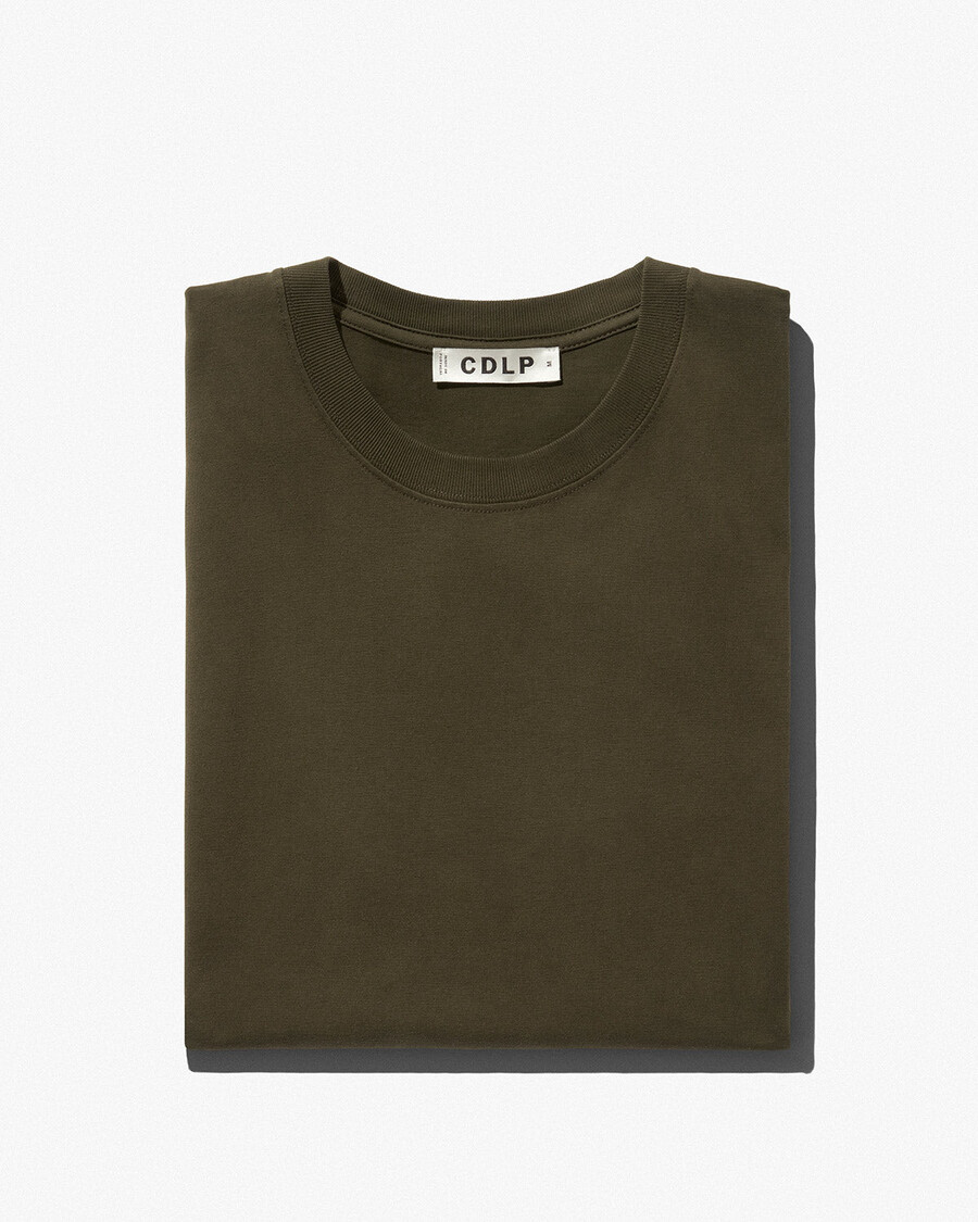 t-shirt da uomo di peso medio in verde oliva acquista ora — cdlp