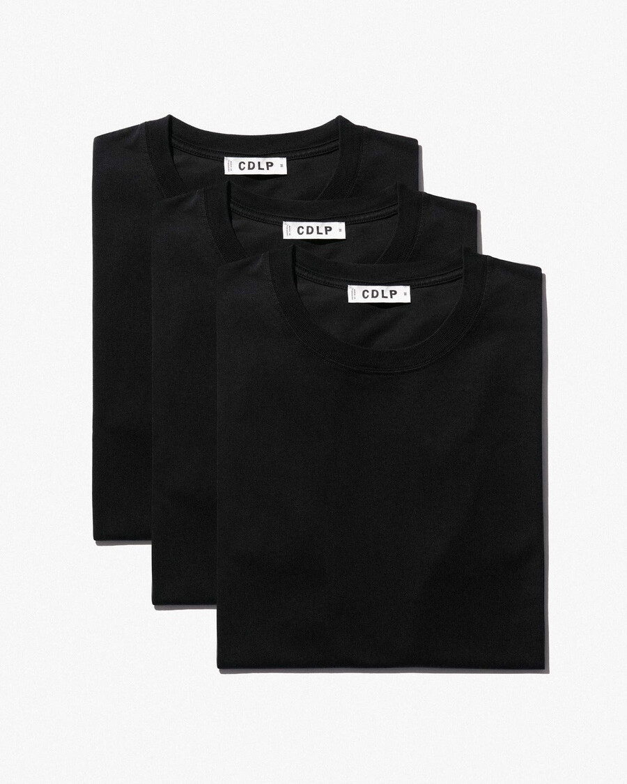 3 × t-shirt da uomo di peso medio in nero acquista ora — cdlp