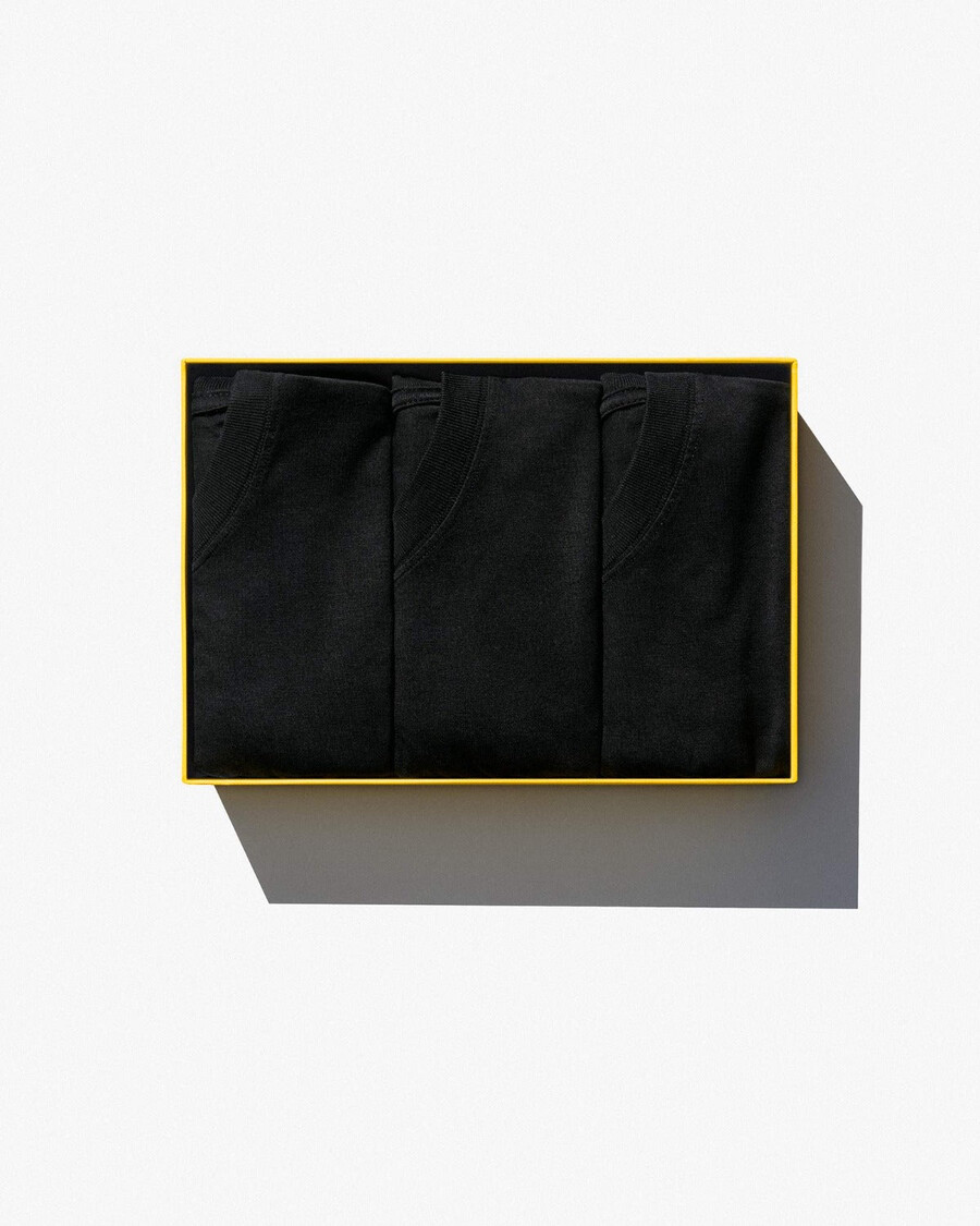 3 × t-shirt da uomo di peso medio in nero acquista ora — cdlp