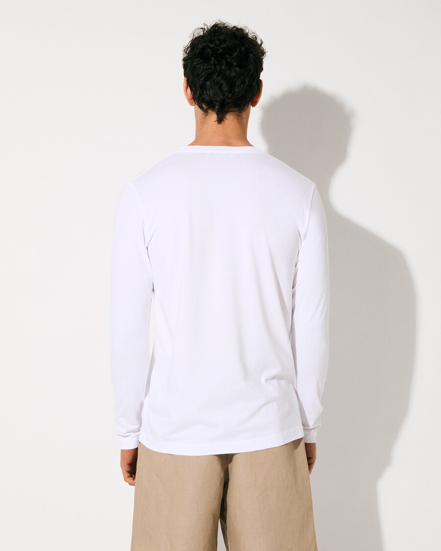 t-shirt a maniche lunghe da uomo di peso medio bianca acquista — cdlp