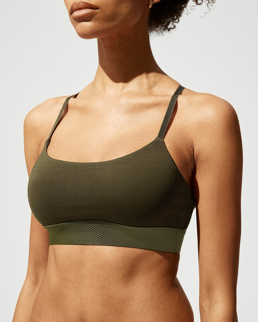 reggiseno a triangolo da donna in verde oliva acquista ora — cdlp
