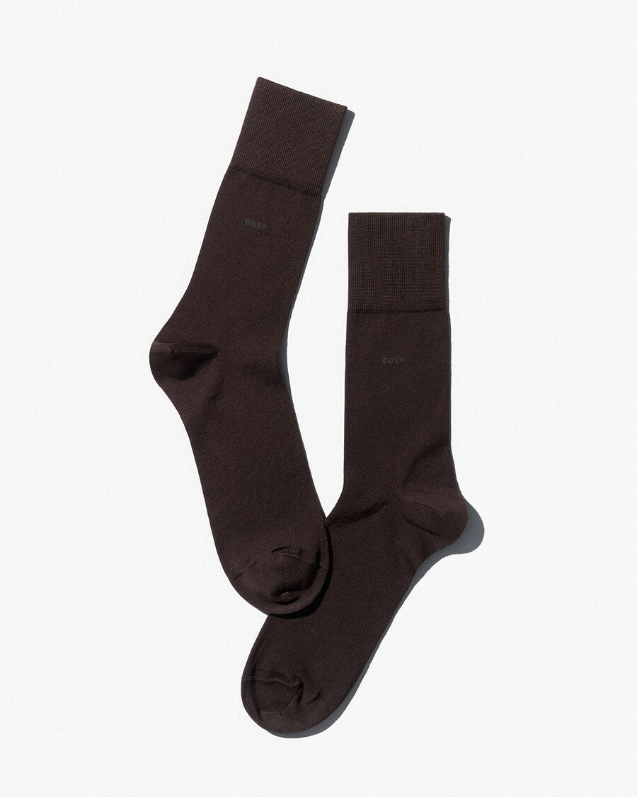 calzini unisex in cotone di media lunghezza colore marrone scuro acquista — cdlp
