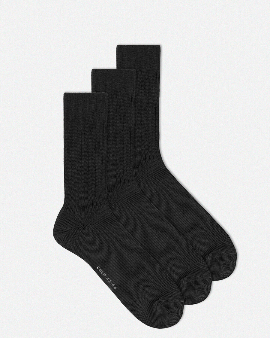 3 calzini da tennis unisex di media lunghezza in nero acquista — cdlp