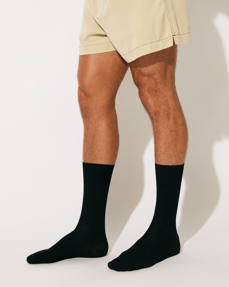6 calzini unisex in cotone di media lunghezza neri acquista — cdlp