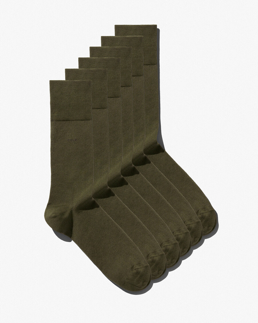 6 calzini unisex di media lunghezza in cotone verde oliva acquista ora – cdlp