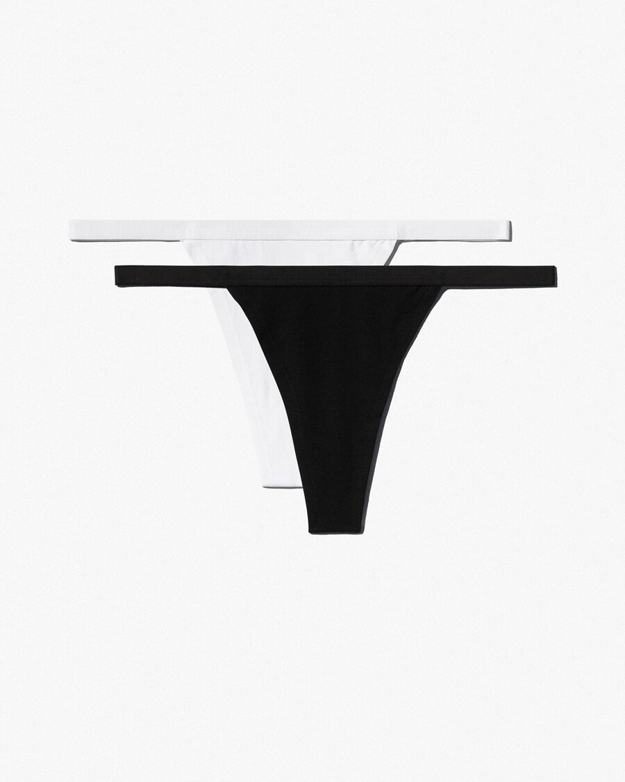2 perizomi da donna in nero e bianco acquista ora — cdlp