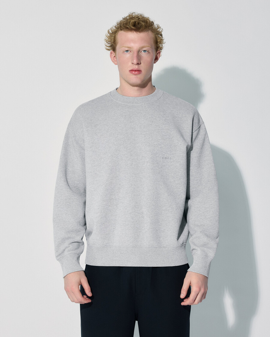 felpa da uomo in cotone grigio mélange acquista ora – cdlp