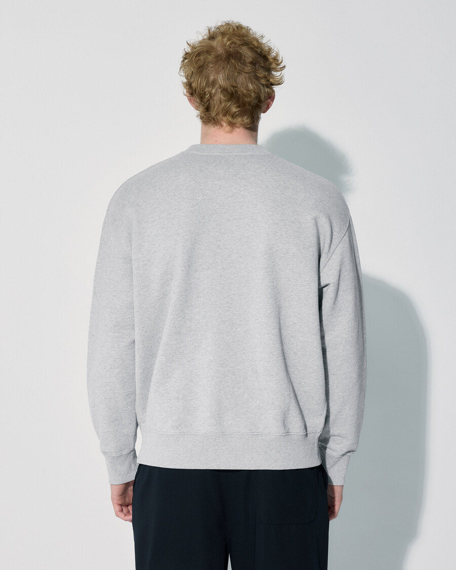 felpa da uomo in cotone grigio mélange acquista ora – cdlp
