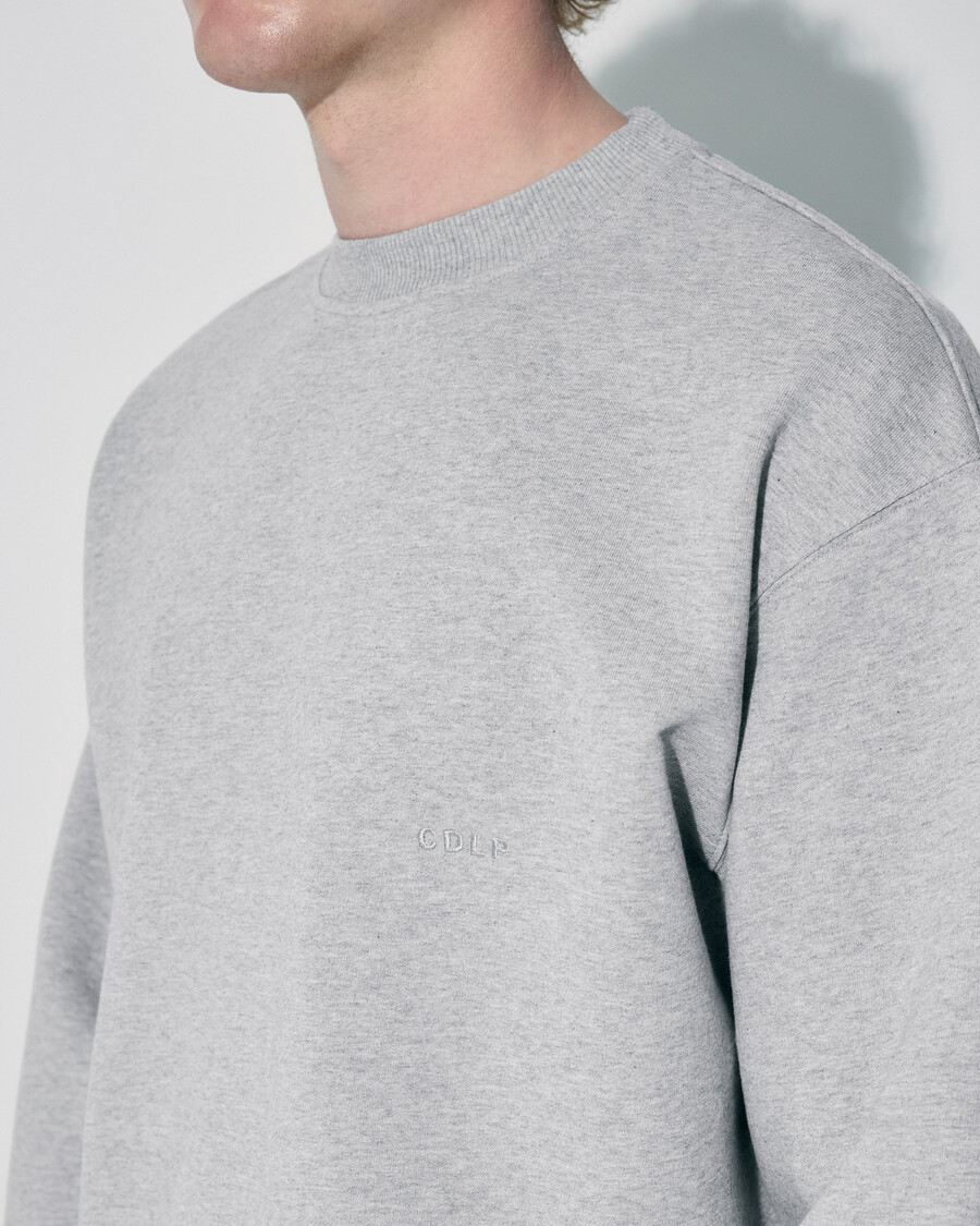 felpa da uomo in cotone grigio mélange acquista ora – cdlp