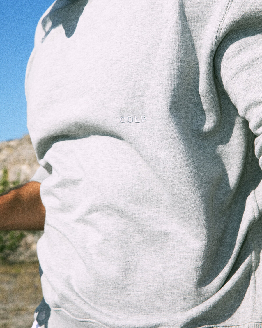 felpa da uomo in cotone grigio mélange acquista ora – cdlp