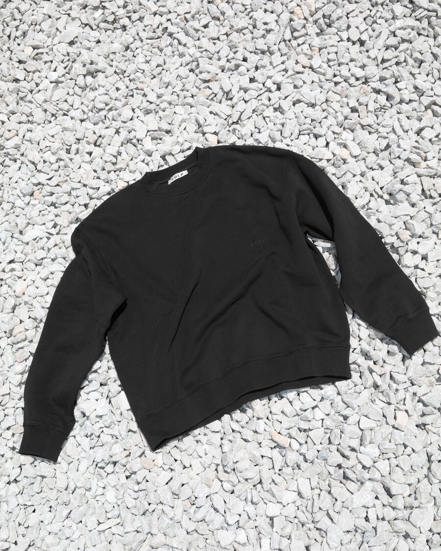 felpa in cotone da uomo nera acquista ora – cdlp