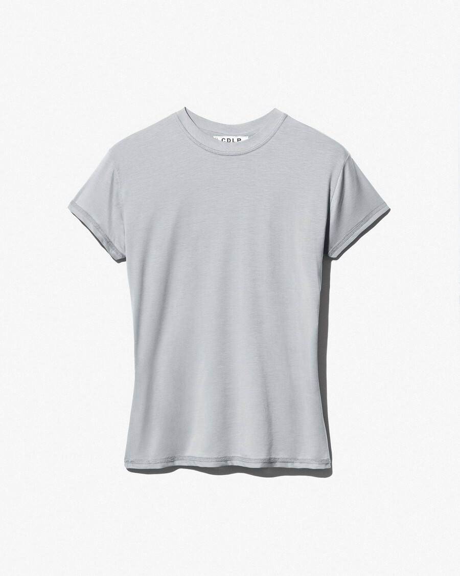 t-shirt leggera da donna in cemento acquista ora — cdlp