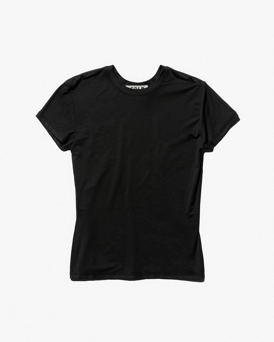 t-shirt leggera da donna in nero acquista ora — cdlp