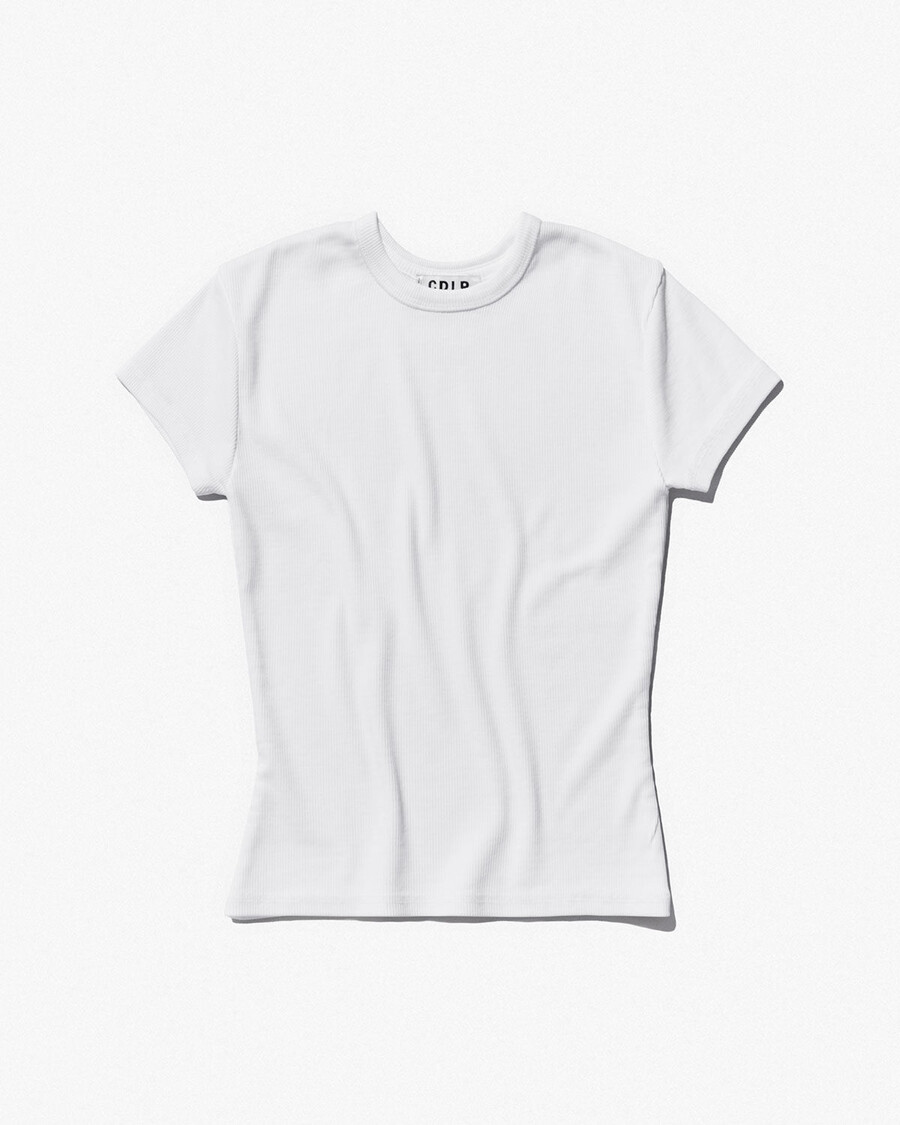 t-shirt a coste da donna bianca acquista ora — cdlp