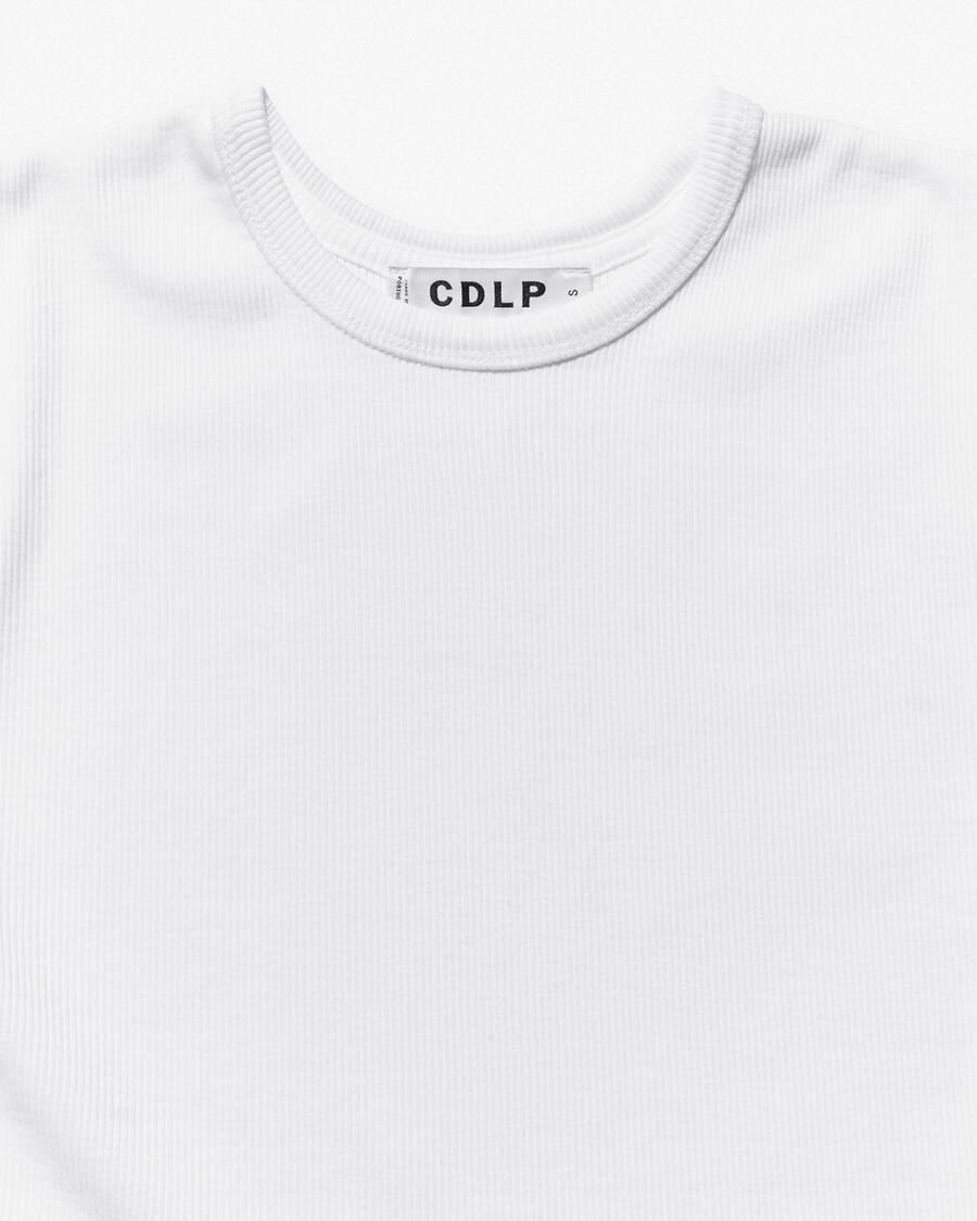 t-shirt a coste da donna bianca acquista ora — cdlp