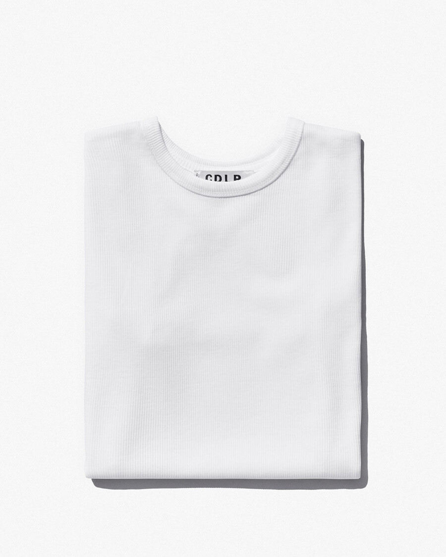 t-shirt a coste da donna bianca acquista ora — cdlp