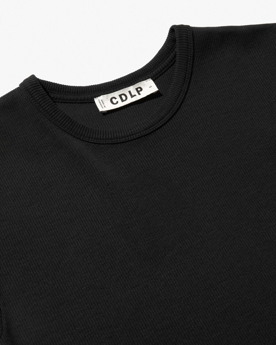 t-shirt a coste da donna in nero sporco acquista ora — cdlp