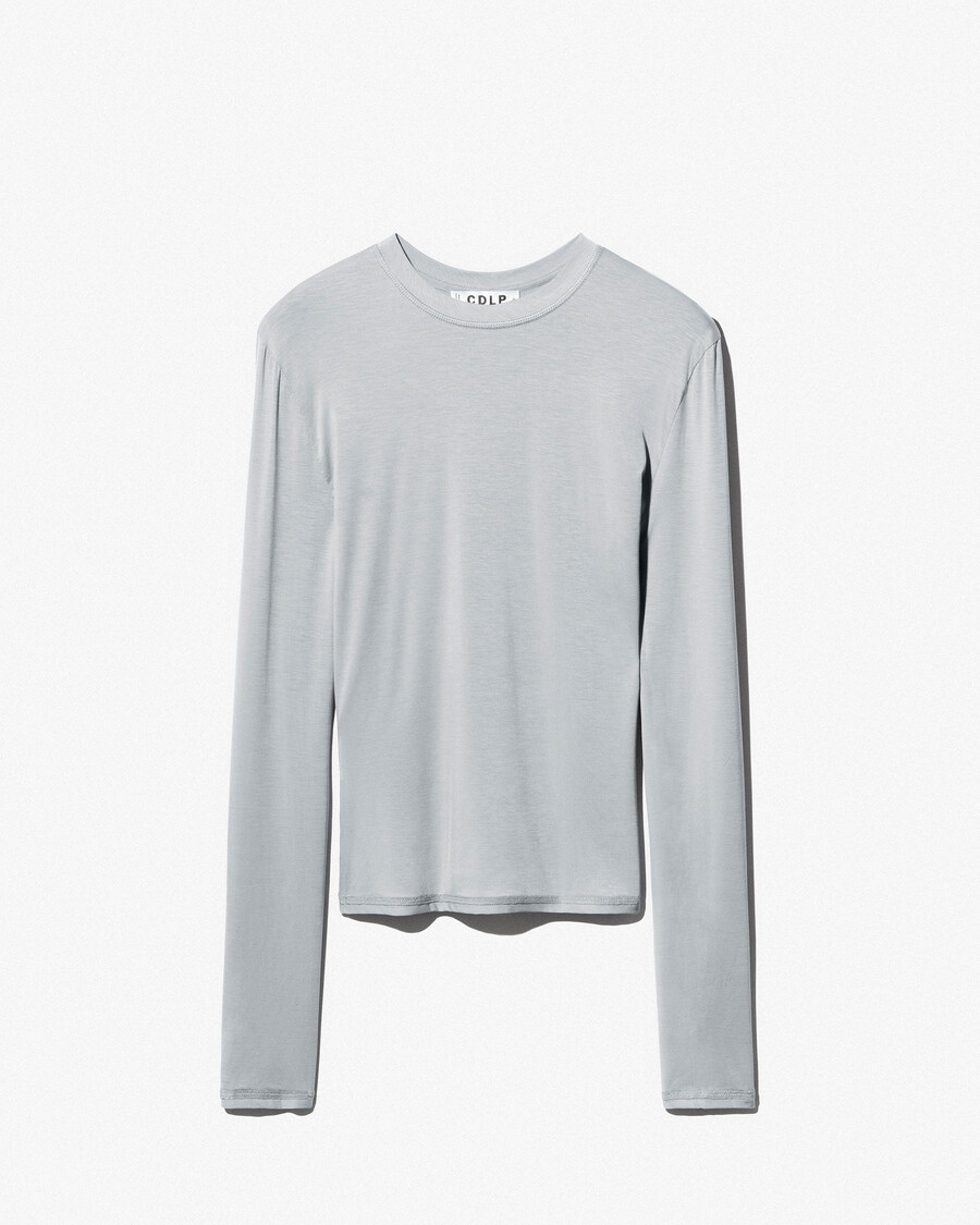 t-shirt leggera a maniche lunghe da donna in cemento acquista—cdlp