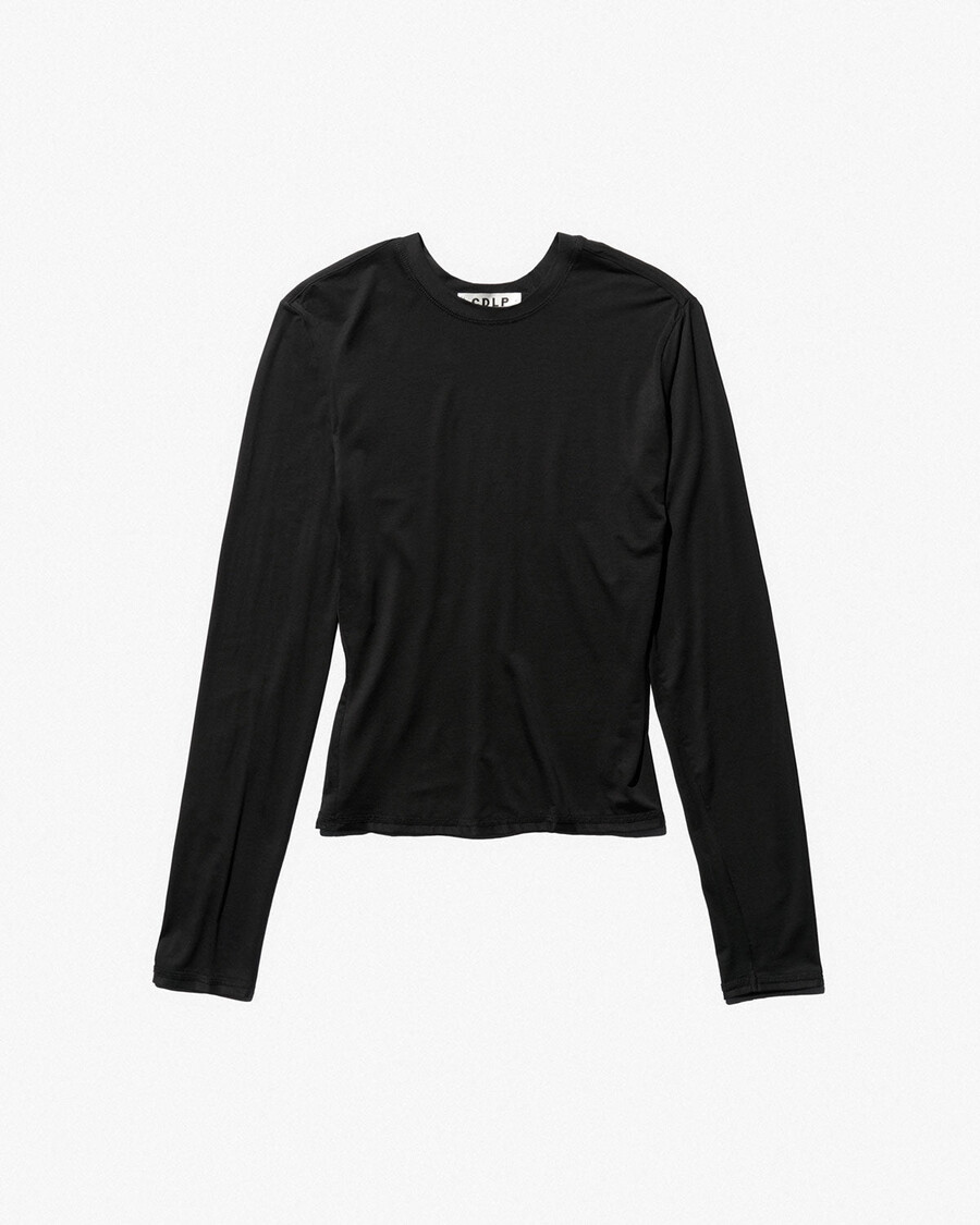 maglietta leggera a maniche lunghe da donna nera acquista—cdlp