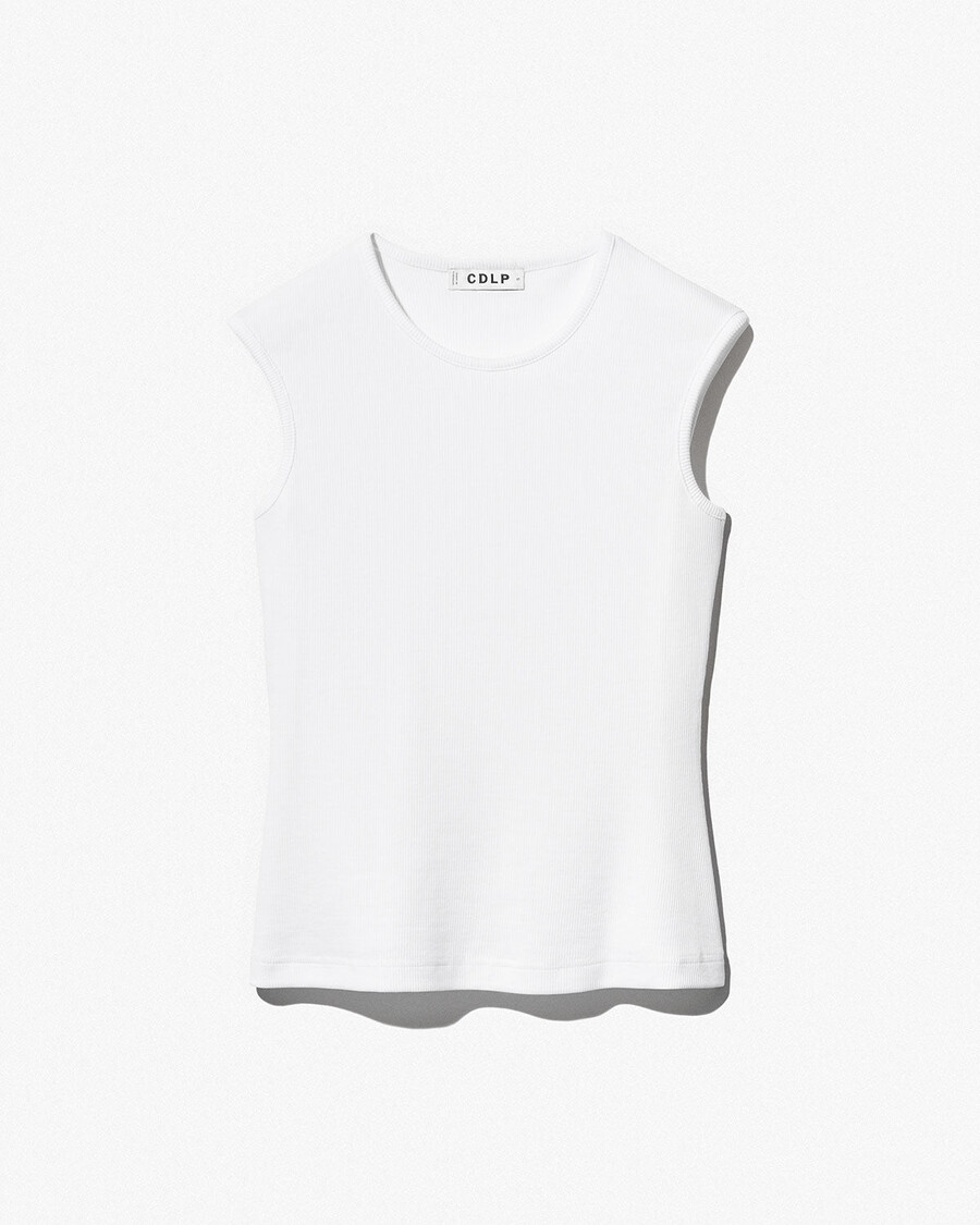 gilet a coste da donna bianco acquista ora — cdlp