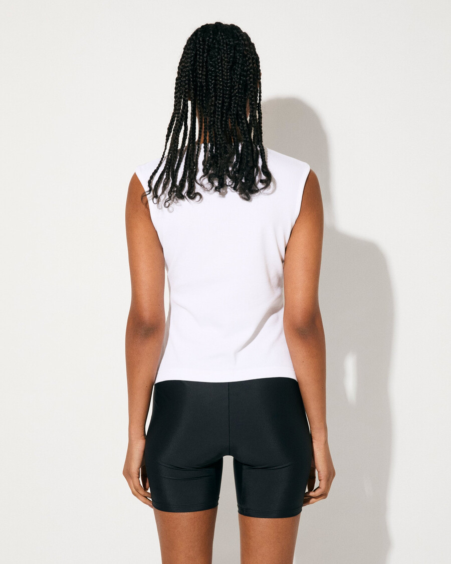 gilet a coste da donna bianco acquista ora — cdlp