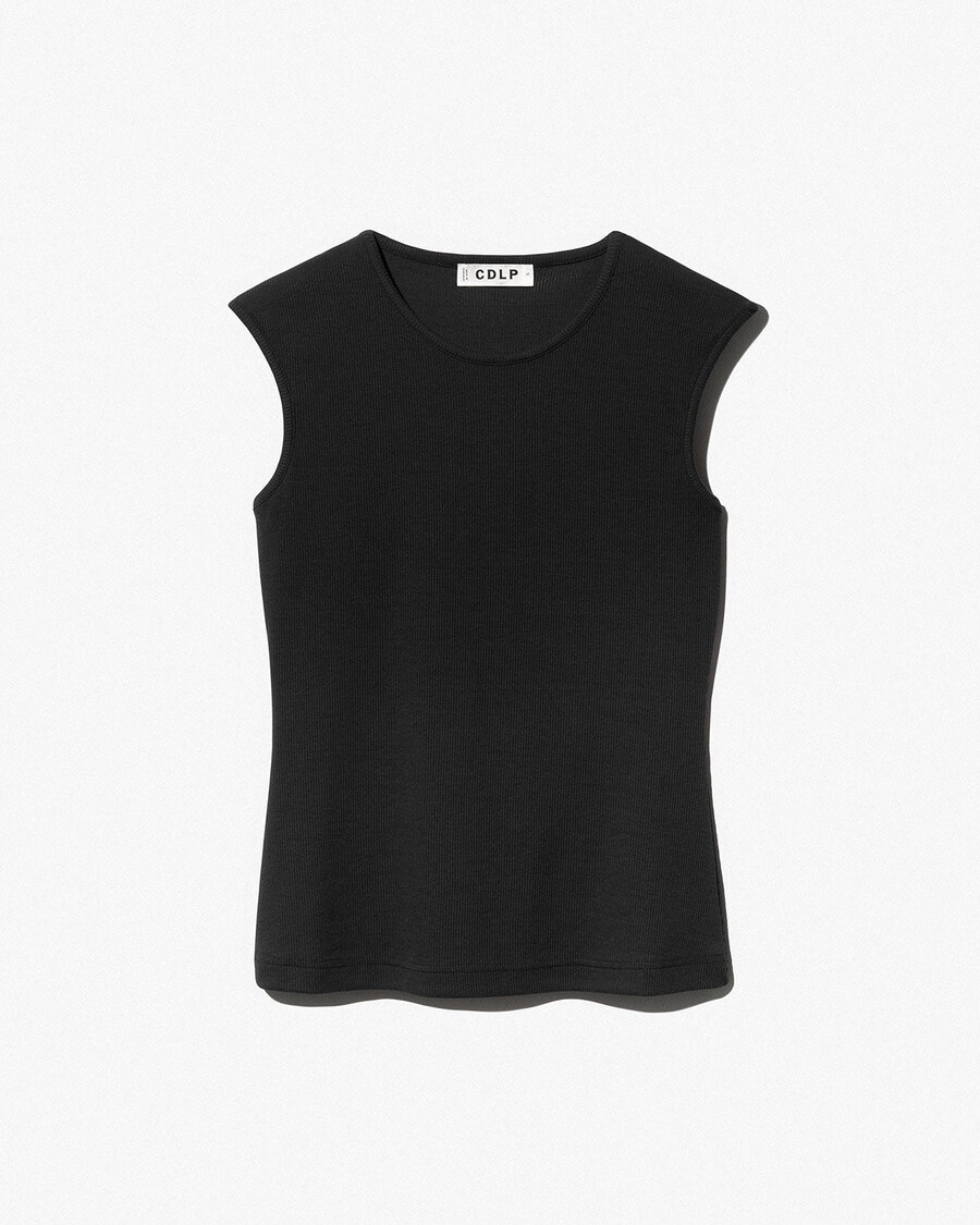 gilet a coste da donna in nero acquista ora — cdlp