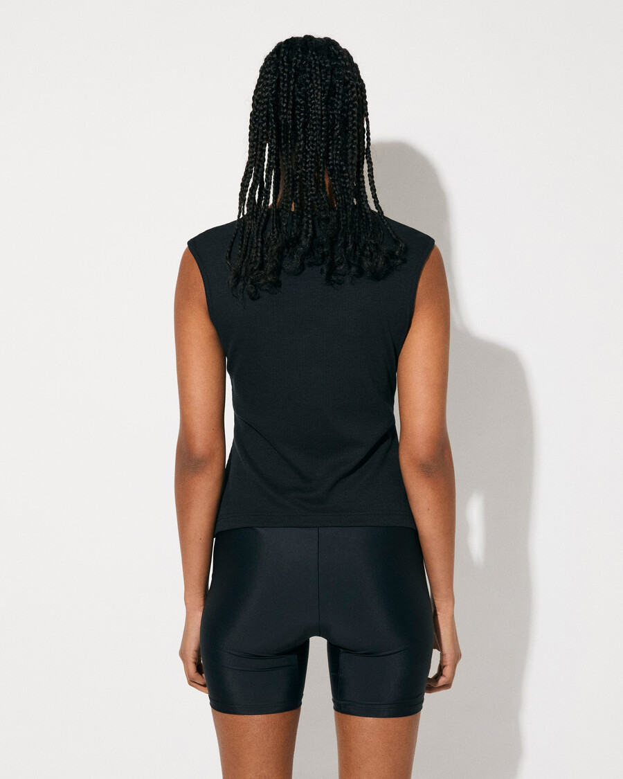 gilet a coste da donna in nero acquista ora — cdlp