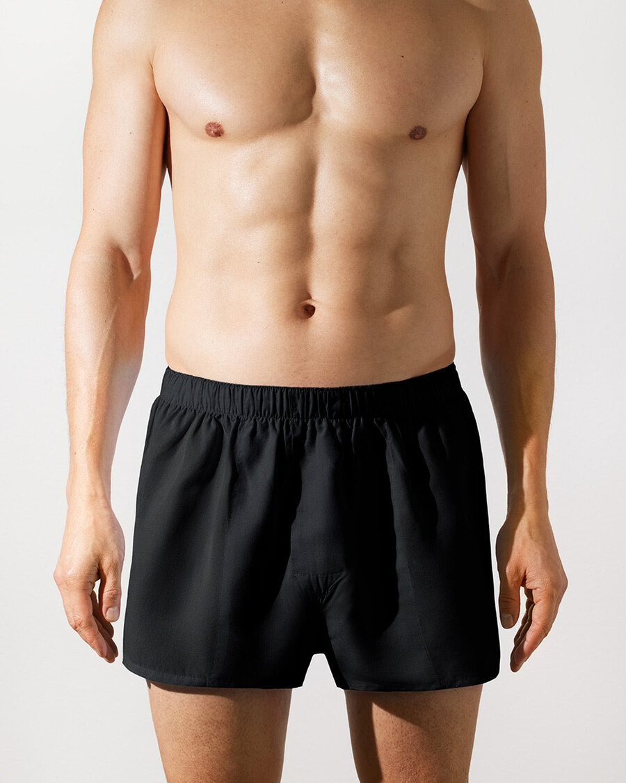 boxer aderenti da uomo in tessuto nero acquista ora — cdlp